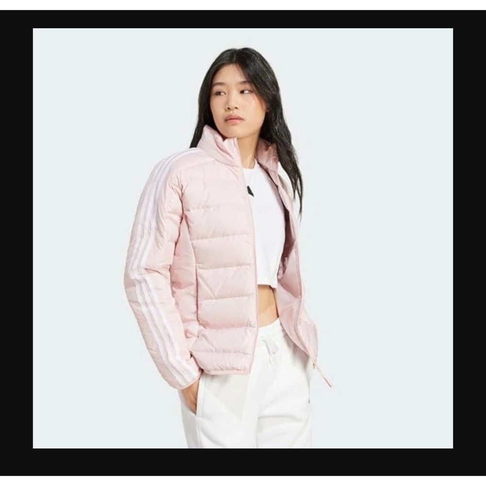 NEW Adidas Jacket WOMEN Size SMALL IX8926 LIGHT MISTY PASTEL PINK puffer COAT